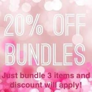 Bundle 3 item, 20 percent discount will apply.